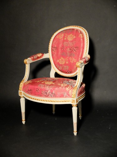 Sièges Fauteuil & Bergère - Suite de quatre fauteuils d'époque Louis XVI