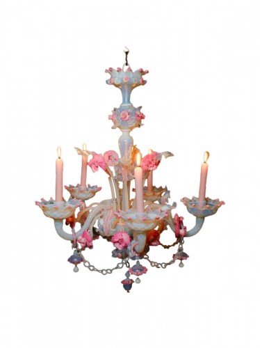 Murano glass chandelier with 5 branches