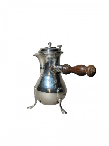 Solid Silver Chocolate Maker By Guillaume Pigeron, Paris 1770 