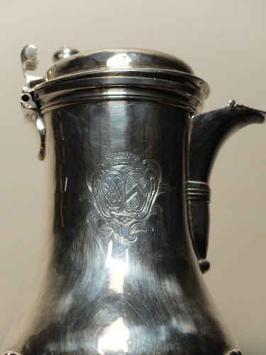 Solid Silver Chocolate Maker By Guillaume Pigeron, Paris 1770  - 