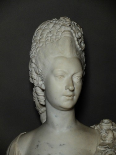 Buste en marbre de la Princesse de Lamballe - Antiquités Olivier Alberteau