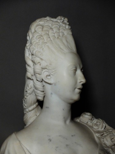 XIXe siècle - Buste en marbre de la Princesse de Lamballe