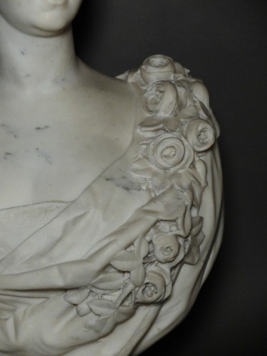 Marble bust of Princess de Lamballe  - Napoléon III