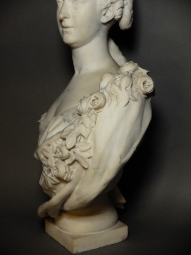 Napoléon III - Marble bust of Princess de Lamballe 