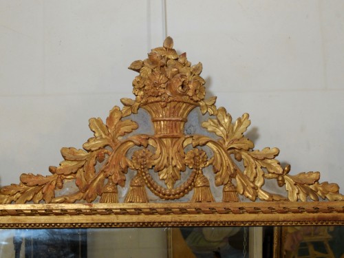 Mirrors, Trumeau  - Louis XVI Gilded Wood  Mirror