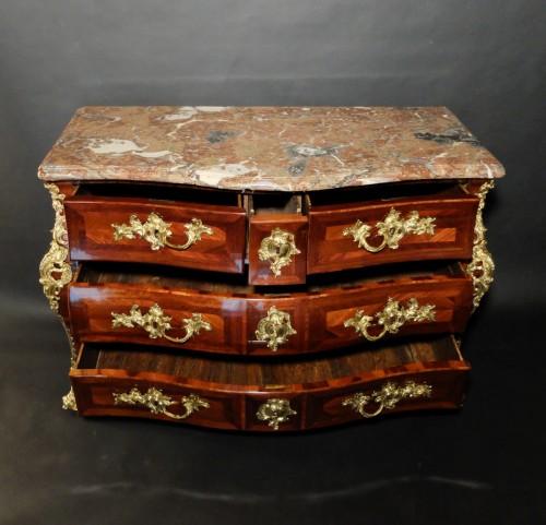 Furniture  - Tomb Chest Of Drawers Stamped By François Fleury, Louis XV Period 