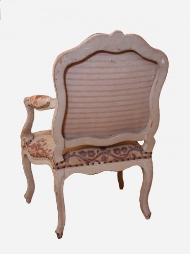 Suite de 4 fauteuils à la Reine d'époque Louis XV - Antiquités Olivier Alberteau
