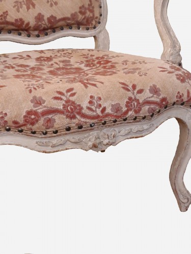 Antiquités - Suite de 4 fauteuils à la Reine d'époque Louis XV