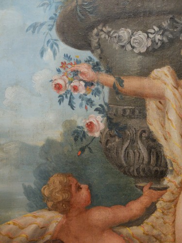 XVIIIe siècle - Vénus et l'Amour, école française du XVIIIe siècle