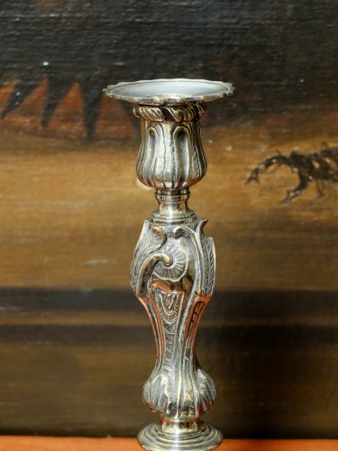 Pair of rocaille candelabra - 19th Century  - Napoléon III