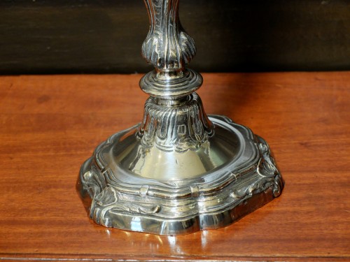 Napoléon III - Pair of rocaille candelabra - 19th Century 