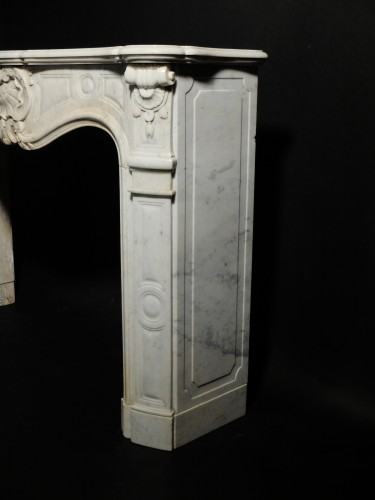 Rocaille fireplace In Carrara marble  - Architectural & Garden Style Napoléon III