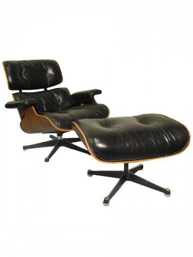 Fauteuil Lounge chair et son ottoman par Eames - 1978