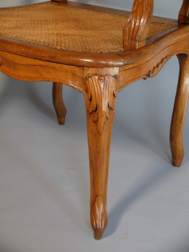 Fauteuil de cabinet ou de bureau estampillé Etienne Meunier - Louis XV