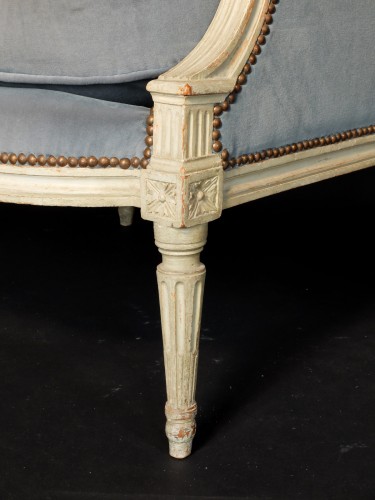 Pair of large Louis XVI period bergere chairs  - Louis XVI