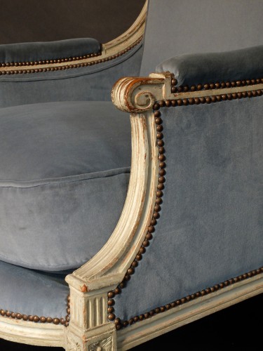 Louis XVI - Pair of large Louis XVI period bergere chairs 