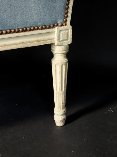Antiquités - Pair of large Louis XVI period bergere chairs 