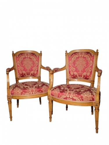 Pair of Louis XVI period lyonnais armchairs 