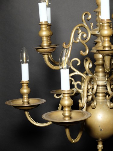 Dutch 12 lights chandelier  - Lighting Style Napoléon III