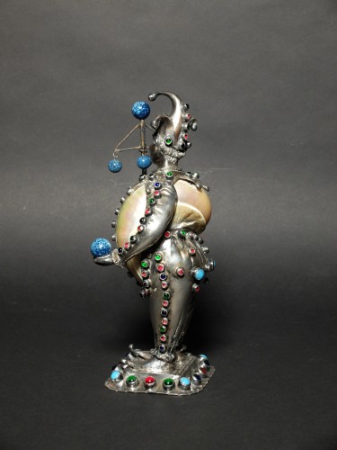 Mounted shell court jester - Nuremberg 19th century  - Curiosities Style Napoléon III