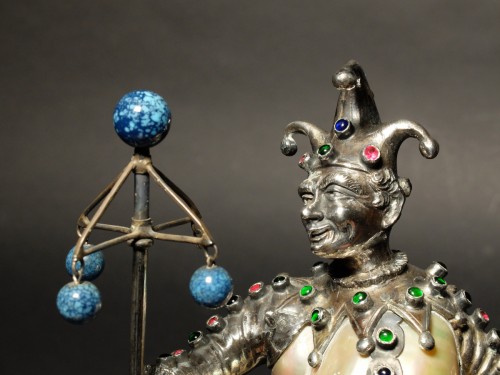 19th century - Mounted shell court jester - Nuremberg 19th century 