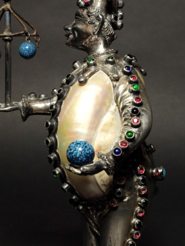 Napoléon III - Mounted shell court jester - Nuremberg 19th century 