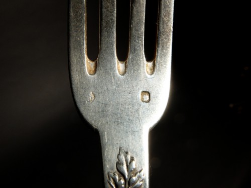 Antiquités - Set of 12 solid silver place settings by Henri Soufflot 