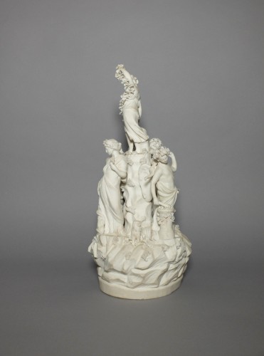 Allegorical Group In Biscuit - Paris, Circa 1800  - Porcelain & Faience Style Louis XVI