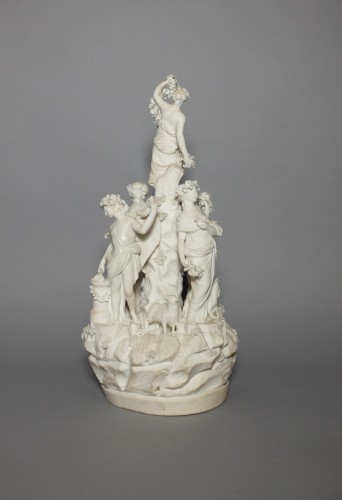 Porcelain & Faience  - Allegorical Group In Biscuit - Paris, Circa 1800 