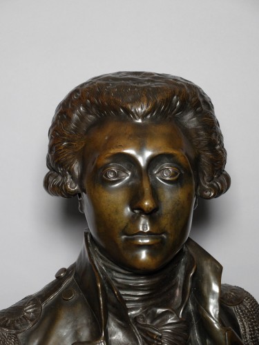 Buste du Marquis de La Fayette par Jean-Antoine Houdon - Restauration - Charles X