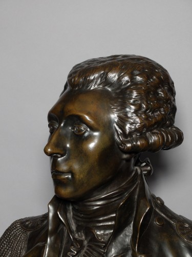 Antiquités - Buste du Marquis de La Fayette par Jean-Antoine Houdon