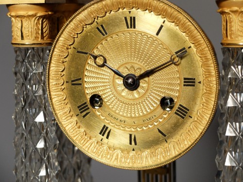 Charles X clock in bronze and crystal  - Restauration - Charles X