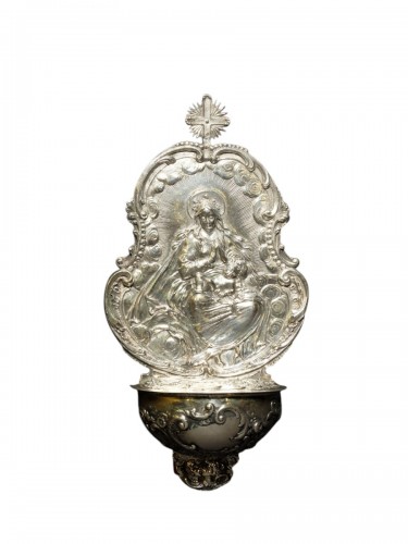 18th century font in solid silver 