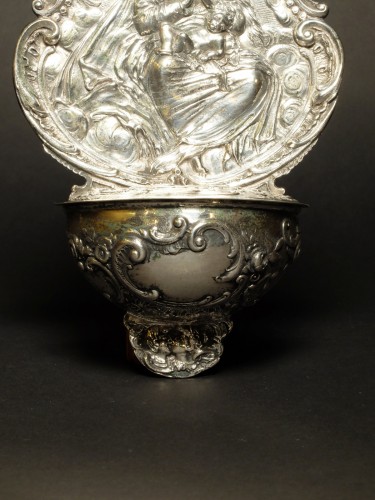 Religious Antiques  - 18th century font in solid silver 