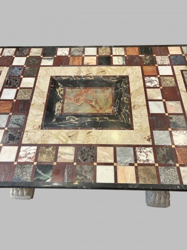 Marbles marquetry table - 