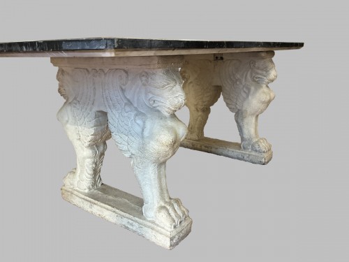 20th century - Marbles marquetry table