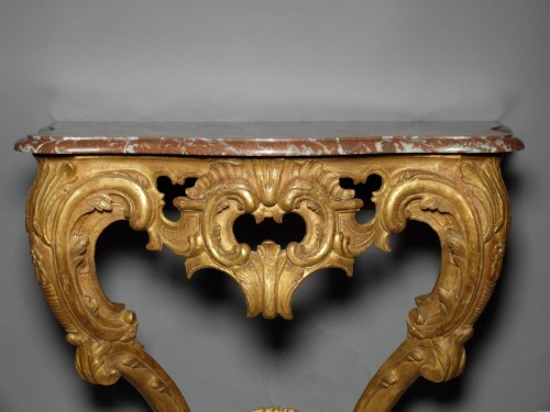 Console d'époque Régence en bois doré - Mobilier Style Régence