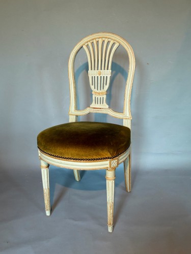 Suite de 6 chaises "à la gerbe" fin 19e siècle - Sièges Style Napoléon III