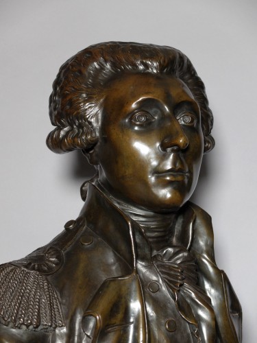 XIXe siècle - Buste du Marquis de La Fayette par Jean-Antoine Houdon