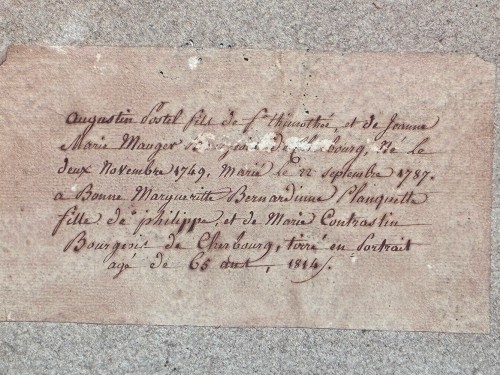 Paire de portraits de "bourgeois de Cherbourg", 1814 - Empire