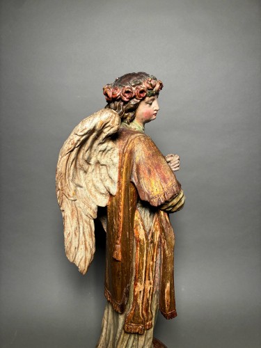 XVIIe siècle - Paire d'anges céroféraires du XVIIe siècle