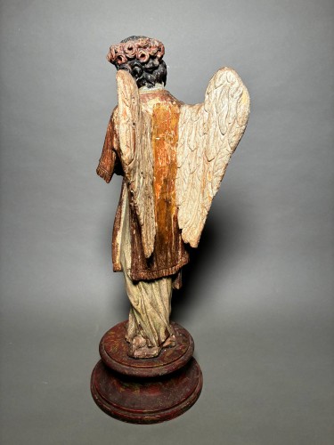 Antiquités - Paire d'anges céroféraires du XVIIe siècle