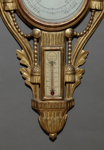 Baromètre doré d'époque Louis XVI - Antiquités Olivier Alberteau