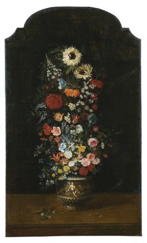 Pair of large bouquets of flowers by Philippe de Marlier (c. 1573-1668) - 