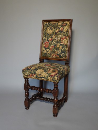 Suite of 4 Louis XIII period chairs  - Seating Style Louis XIII