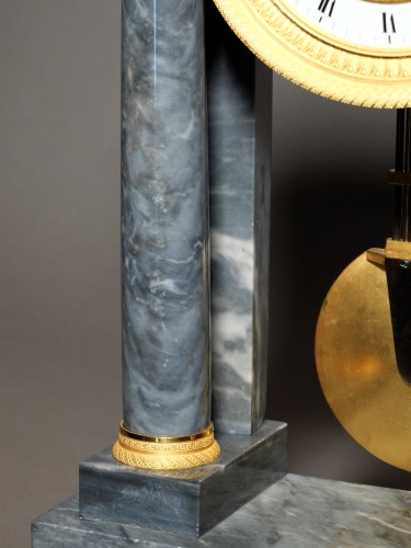 Directoire clock in blue turquin marble  - 