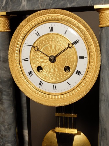 Directoire clock in blue turquin marble  - Directoire