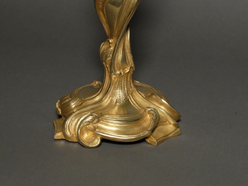 Lighting  - Pair of Rococo candlesticks by Meissonnier