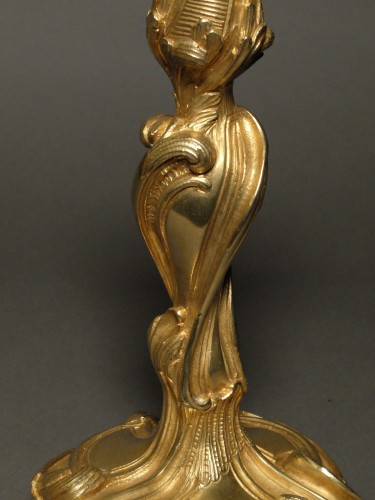 Pair of Rococo candlesticks by Meissonnier - 