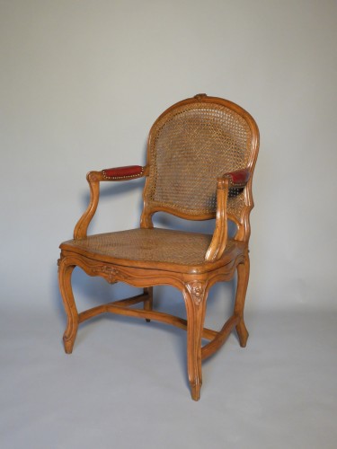Pair of caned armchairs stamped Pierre Moreau - Seating Style Louis XV